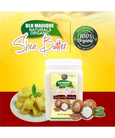 Buy 100% Pure Raw African Unrefined Shea Butter - Blu Magique Naturals - 2 lbs Moisturizer for Hair Skin DIY Soap & Lip Balm - Buy Online on GoSupps.com