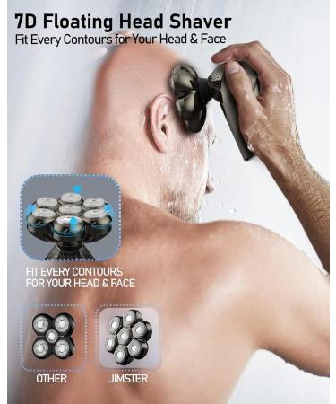 GeRRiT Electric Hair Remover Shaver - Bald Head Razor for Smooth Skull - Cordless & Wet/Dry - Premium Black Finish - Buy Online on GoSupps.com
