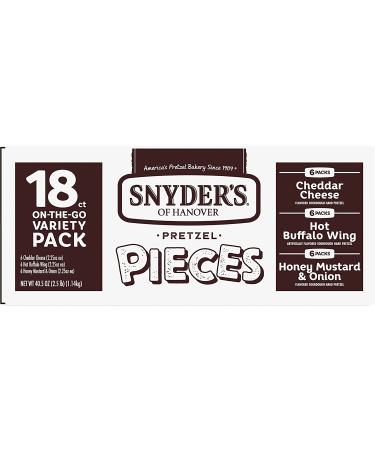 Snyderâ€™s of Hanover Pretzel Pieces Variety Pack - 18 Individual 2.25 oz Bags - Buy Online on GoSupps.com