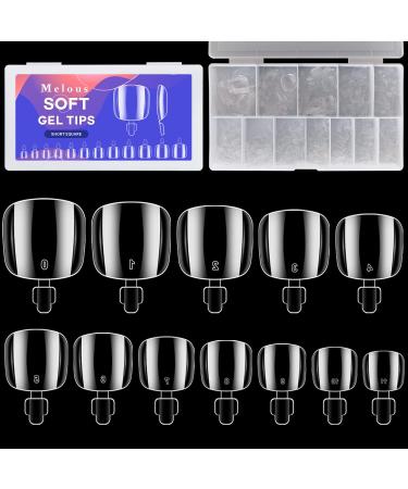 Melous 600PCS Clear Soft Gel Toenail Tips - Full Cover False Nails for Perfect Pedicure | M9-Clear Toe Nail Tips - Buy Online on GoSupps.com
