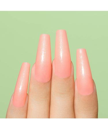 AIMEILI Peach Glitter Shimmery Gel Nail Polish 10ml - Soak Off UV LED Nail Lamp Gel Polish for Sparkly Natural Nail Art - Buy Online on GoSupps.com