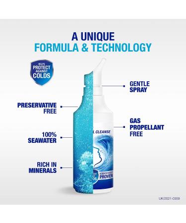BECOCLEANSE Nasal Spray - 100% Sea Water for Daily Hygiene, Runny Nose & Allergy Prevention - 135ml - Buy Online on GoSupps.com