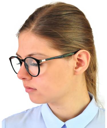 Mini Classic Nerd Reading Glasses | Large Round Plastic Frame | Prescription Glasses for Men & Women | Black 1.5 Diopters - Buy Online on GoSupps.com