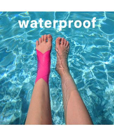 M7 Sport Kinesiology Ankle Tape - Ankle Sprain Relief, Compression Support, Plantar Fasciitis Waterproof - Pink 4-Pack - Buy Online on GoSupps.com