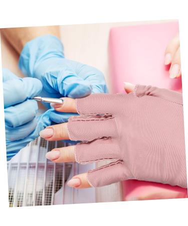 HAPINARY 2 Pairs Gloves Manicure Gloves Nail Accessories Gloves for Manicures Fingerless Gloves Nail Art Gel Anti Gloves Nail Rays Gloves Nail Light Nail Gloves Cotton - Buy Online on GoSupps.com