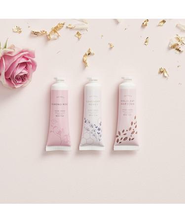 Thymes Hand Cream Trio - Kimono Rose Lavender Honey & Goldleaf Gardenia | Buy Internationally - Buy Online on GoSupps.com