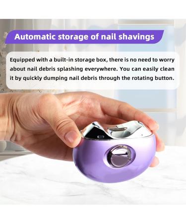 Fingernail Cutters for Seniors - Safety Fingernail Nail Clipper - Rechargeable Clipper LCD Digital Display Nail Scraps Storage Clipper with Light & 3 Speeds for Children Kids Adult Purple - Buy Online on GoSupps.com