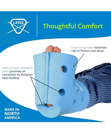 Posey TIDI Heel Guards Foam Heel Protectors for Pressure Injuries, One Size Fits All, Light Blue (Qty 1 Pair), Off-Loading Devices for Home Care - 6127 - Buy Online on GoSupps.com