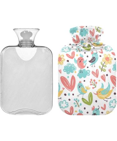 Naanle Spring Bird Hot Water Bottle 1L with Cover | Pain Relief & Heat Therapy for Bed & Hands | International Shipping - Buy Online on GoSupps.com
