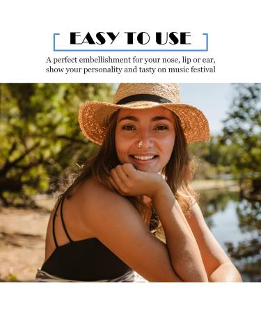 Shop Beaupretty 7pcs Non-Piercing Nose Rings - Elegant Copper Nose Jewelry for Women - Golden Heart Clip Nose Pins - Buy Online on GoSupps.com