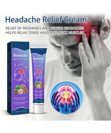 Migraine Relief Cream - Herbal Extracts for Headache, Stress, and Muscle Relaxation - Travel Size for Adults - Buy Online on GoSupps.com