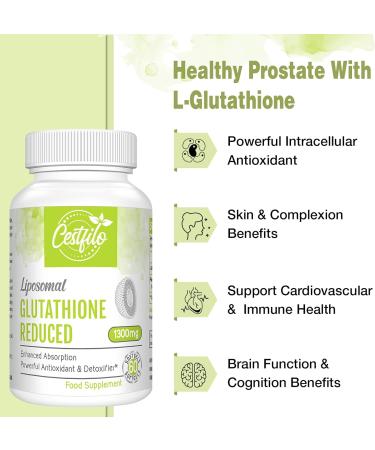 Cestfilo Liposomal Glutathione Reduced 1300 mg Active Form L Glutathione Reductase (GSH) Powerful Antioxidant for Optimal Cell Protection (60 Count (Pack of 1)) - Buy Online on GoSupps.com