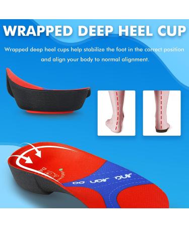Plantar Fasciitis Arch Support Insoles- Deep Heel Cup, 3/4 Firm Orthotic Inserts for Plantar Fasciitis, Heel Spur, Flat Feet - Men9-11/Women10-12 - Buy Online on GoSupps.com