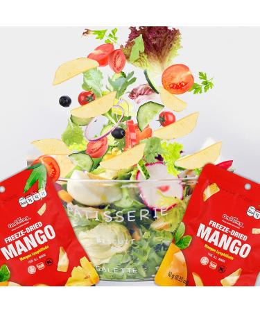 Onetang Freeze-Dried Mango Chips 15 Pack - Non GMO, Kosher, Gluten Free, Vegan, No Added Sugar - Healthy Snack, Holiday Gift - 0.35 oz - Buy Online on GoSupps.com