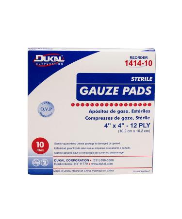 Buy Dukal Sterile Gauze Pads 4x4 - 12-Ply (Pack of 600) | International Shipping Available - Buy Online on GoSupps.com