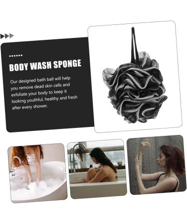 Buy 4pcs Black Bath Balls | Wear-Resistant Loofah Sponge | Portable Bath Accessories for Shower & Spa - Buy Online on GoSupps.com