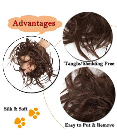 Buy SEGO Curly Hairpiece - Medium Brown Hair Bun Extension | Natural Updo Hair Tie - Buy Online on GoSupps.com