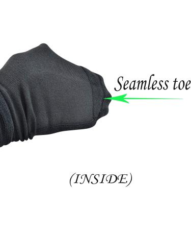 Yomandamor Men's Cotton Diabetic Over the Calf Dress Socks - Size 10-13, Black (3 Pairs) - Buy Online on GoSupps.com