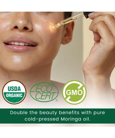 Organic Moringa & Jojoba Oil Bundle 100% Pure Cold Pressed Extra Virgin Food Grade Oils for Face Hair & Body Deep Moisturizing Anti-Aging & Nourishing Skin Care Duo (2 x 4oz Bottles) - Buy Online on GoSupps.com