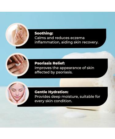 Psoriasis Treatment Relief Bar Soap - Soothing Green Tea & Shea Butter - Moisturizing 6 Oz for Face & Body - Remedies Acne Eczema Fine Lines & Blemishes - Buy Online on GoSupps.com