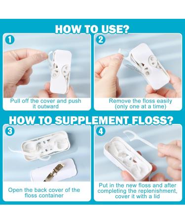 Portable Tooth Powder & Floss Picks - Travel Tooth Flap Pocket Keeper Box | 4 Pieces for Home & Travel - Buy Online on GoSupps.com