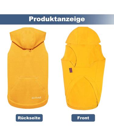 Kickred Soft & Breathable Yellow Dog Hoodie Coat with Hat - Winter Apparel for Large Dogs | Shop Now - Buy Online on GoSupps.com