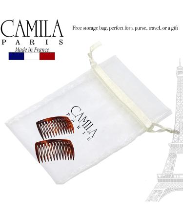 Camila Paris AD825/2 Small Curved Tortoise Shell French Hair Side Comb - Strong Hold Hair Clip for Women - Made in France - Buy Online on GoSupps.com