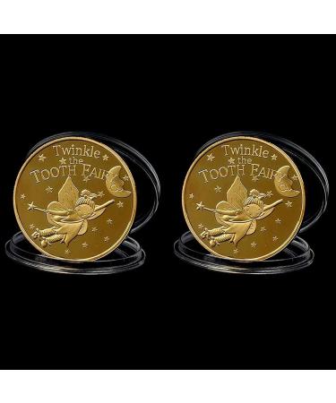 Catelves 2pc Tooth Fairy Coins - Perfect Gifts for Boys & Girls | Gold Tooth Fairy Gifts for Lost Teeth & Souvenirs - Buy Online on GoSupps.com