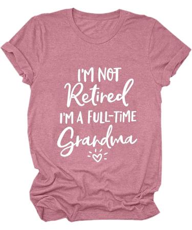 I'm Not Retired, I'm a Full-time Grandma T-Shirt - Funny Mothers Gift - Wine, XL - Buy Online on GoSupps.com