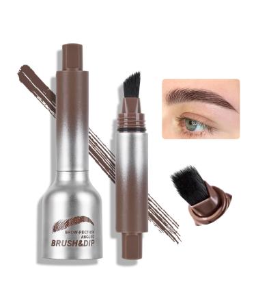 KYDA Liquid Eyebrow Brush Brow-Fection Angled Brush & Dip Laminated Eyebrow Pen Lasting Liquid Brow Cream Multifunction Square Brush for Natural Brow ESPRESSO