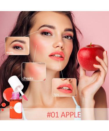 Erinde Water Lip Tint Stain - Mini Liquid Lipstick Long Lasting Waterproof Lip & Cheek Stain Travel Size Makeup 01# APPLE - Buy Online on GoSupps.com