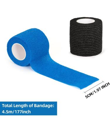 Seadesky Self-Adhesive Bandage for Dogs & Athletes - 4 Roll Mix of Self-Adhering Vet Wrap & Cohesive Bandages - Buy Online on GoSupps.com