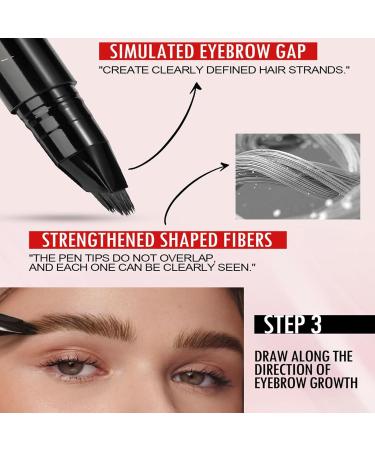  Eventerde Eyebrow Pen | Waterproof Eyebrow Pen Long-Lasting Ultra-Fine Tip 1.4ml Natural Makeup for Everyday Use & Going Out - Buy Online on GoSupps.com