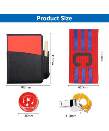 Homejoy Football Referee Cards Set | Red & Yellow Cards Whistle Armband & Point Book for Soccer Games - International Shipping - Buy Online on GoSupps.com