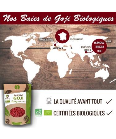 Organic Goji Berries Tibet Region - 500g - Buy Online on GoSupps.com