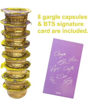 BT21 Hoo Mouthwash: Alcohol-Free Portable Oral Care for Fresh Breath on the Go - 8 Cups/Set with Autograph & Rooibos Extract - Buy Online on GoSupps.com