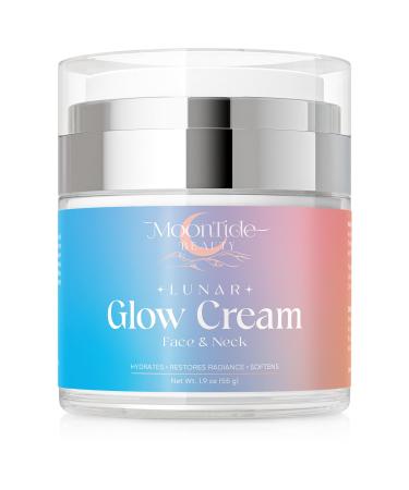 Moontide Beauty Face Moisturizer - Face & Neck Cream with Niacinamide + Kojic Acid - Brightening Moisturizer Hydrating & Whitening Evens Skin Tone 1.9 oz