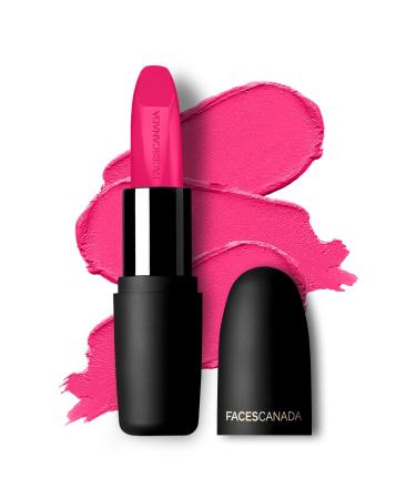 Weightless Matte Lipstick - Fuschia Wave 02 (Pink) 4.5g | Highly Pigmented Lip Color | Smooth One Stroke Glide | Moisturizes & Hydrates Lips | Vitamin E Jojoba & Almond Oil Enriched