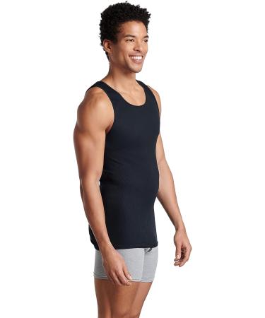 Fruit of the Loom Men's Lightweight Active Cotton Blend Undershirts - 8 Pack (Large, Black/Grey) - Buy Online on GoSupps.com