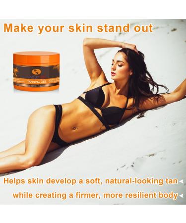 Intensive Tanning Gel SPF0 - Carrot & Brown Tanning Accelerator Cream for Sunbeds & Outdoor Sun (150 ml) | Natural Tanning Solution - Buy Online on GoSupps.com