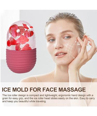Ice Cube Roller Massager for Face - Reusable Silicone Ice Tray Mold | Reduce Puffiness & Shrink Pores - Beauty & Skin Care Tool in Pink - Buy Online on GoSupps.com