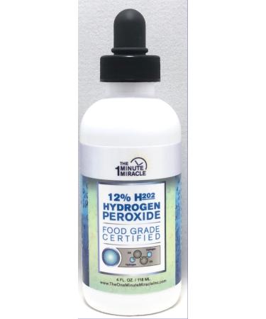 12% Hydrogen Peroxide Food Grade - 4 oz Bottle - Recommended by The One Minute Cure Book