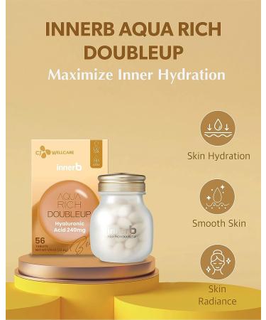 CJwellcare Inner b Aquarich 500mg 56capsule: Inner Beauty Moisture Treatment - 4 Week Supply - Buy Online on GoSupps.com