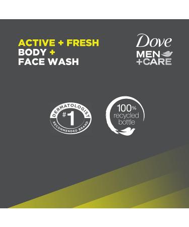 Dove Men+Care SportCare 2-in-1 Body and Face Wash, 18 Fl Oz (Pack of 4) - Cleanses and Nourishes Skin, Removes Bacteria for Fresh Clean Skin - Buy Online on GoSupps.com
