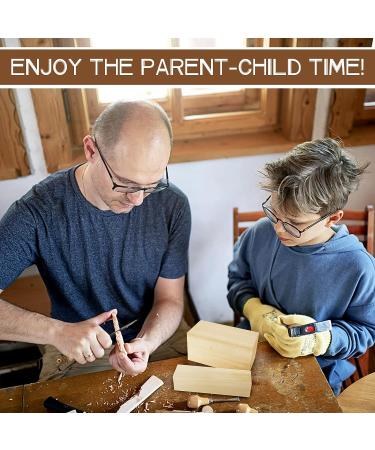Basswood Carving Blocks 19Pcs Kit for Easy Wood Carving - 3 Sizes, Ideal for Kids and Adults - Buy Online on GoSupps.com