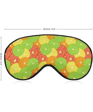 Citrus Slice of Lime Orange Sleep Mask for Women - Adjustable Eye Shades with Elastic Strap | Comfortable Sleep & Travel Accessory - Buy Online on GoSupps.com