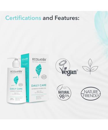 pH Balanced Daily Feminine Wash | 97% Natural Vegan Certified | Ecolatier Intimate Care 8.5 Fl Oz - Buy Online on GoSupps.com