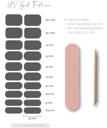 Fairy Nail UV Gel Foils - Self-Adhesive Blue Nail Wraps | 20 Half-Cured Nail Polish Strips for Easy Application | International Shipping - Buy Online on GoSupps.com