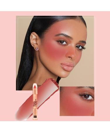 Stick for Cheeks | Double Head Stick Makeup with Brush | Buildable LightMakeup for Most Skin Tones All Day Wear Blends Perfectly onto Skin - Buy Online on GoSupps.com