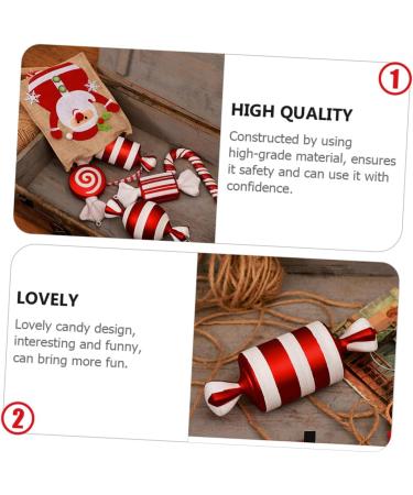 Alipis 2 pcs decorate pvc decorations Cosmetics Xmas Party Ornament Gift christmas tree Holiday Ornament outdoor decor Accessories christmas decorations household Christmas set Ornament Redx2pcs 15X6X6CMx2pcs - Buy Online on GoSupps.com